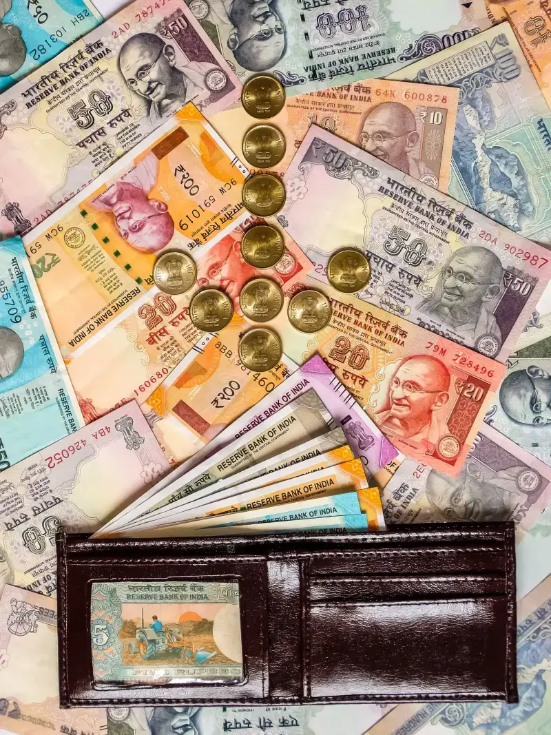 Indian currency notes showing financial value unlocked through property